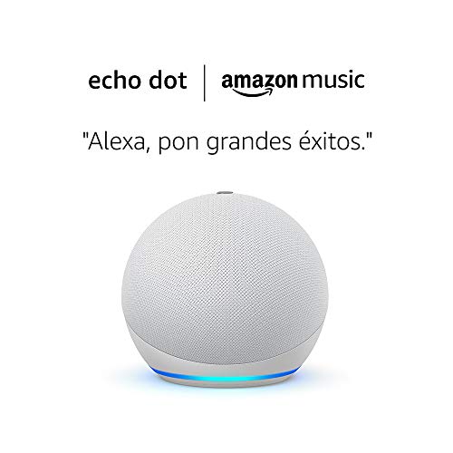 Mini Bocina Inteligente AMAZON ALEXA ECHO DOT 4ta Gen Color Blanco,con ALEXA  Integrado,con Bluetooth,